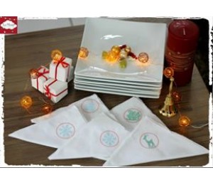 Stickserie - Weihnachts Silhouette Buttons mit Anhänger